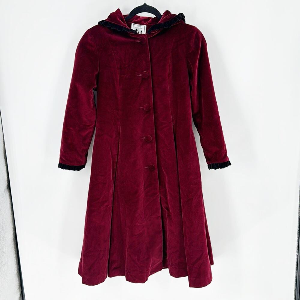 Vintage Trilogi Collection De Ball Velvet Girls coat holiday size 12 youth